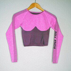 Bona Fide Seamless Workout Top Majestic Rash Pink Sz. S / 4 / Sexy Gym Crop Top